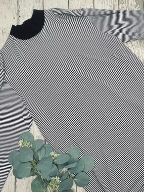 Publish Striped Mock Neck Long Sleeve Shirt